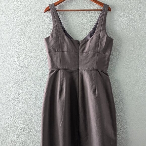 J. Crew Women’s Gray Cotton Corset Dress Lined With Pockets NWT - Picture 3 of 9